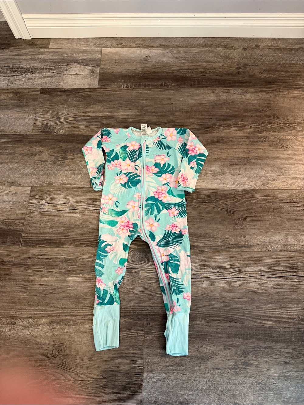 Bonds Girls Floral Tropical Zip One-Piece Pajamas - Mint‎